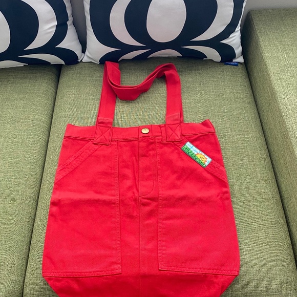 Big Bud Press Handbags - Big Bud Press Limited Rare Repurposed Everyday Tote Mustang Red